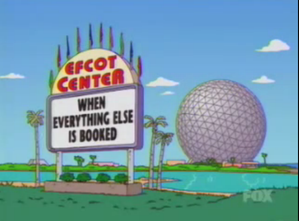 Anche i Simpson riconoscono l'Epcot center come ultima risorsa.