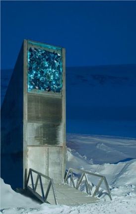 Il vero ingresso del Global Seeds Vault, alle Isole Svalbard