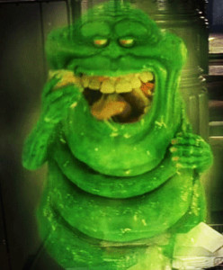 Slimer, la futura mascotte del gruppo.