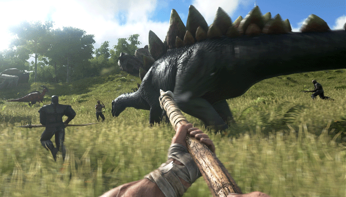 Per sopravvivere a uno stegosauro è necessario cooperare con altri giocatori... auguri.